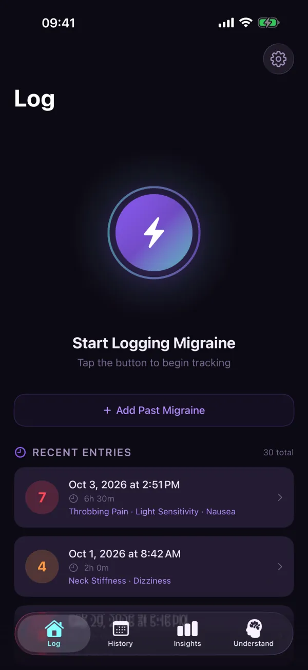 4Migraine — Start with one tap