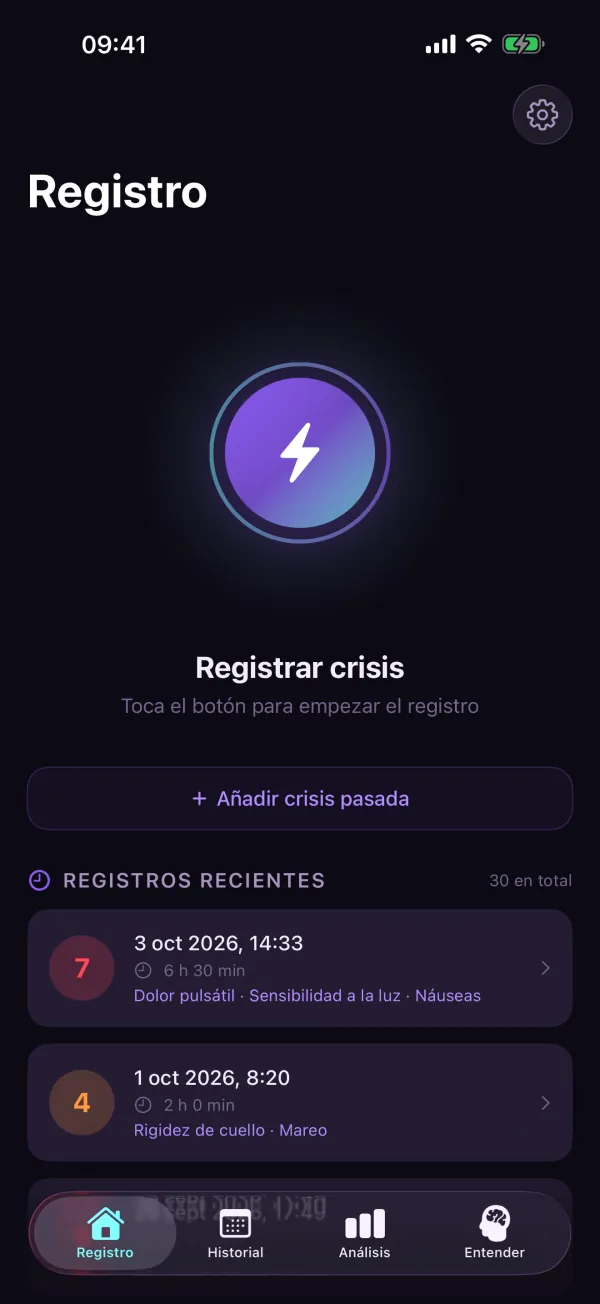 4Migraine — Empieza con un toque